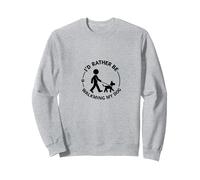 Id Rather Be Walking My Dog Pet Lover Sweatshirt, Adult Unisex, Heather Grey, M