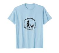 Id Rather Be Walking My Dog Pet Lover T-Shirt, Men, Baby Blue, XL