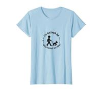 Id Rather Be Walking My Dog Pet Lover T-Shirt, Women, Baby Blue, M