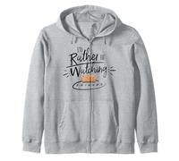 I'd Rather Be Watching Friends Quote Sofa Logo Zip Hoodie