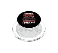 I'd Rather Be Watching Monster Trucks Racing Funny Red Truck PopSockets PopGrip for MagSafe
