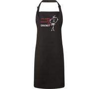 I'd Rather Be Watching The Cricket Black Apron 60 SECOND MAKEOVER Black One Size