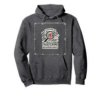 Id Rather Be Watching True Crime Documentaries Pullover Hoodie, Adult Unisex, Dark Heather Grey, L