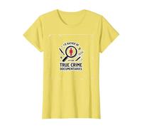 Id Rather Be Watching True Crime Documentaries T-Shirt, Women, Lemon, L
