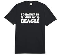 I'd Rather Be with My Beagle Funny Comfort Colors Adult Heavyweight T-Shirt