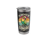 I'd Rather Be with My Green Ch onure Bird Parrot Lover Stainless Steel Insulated Tumbler