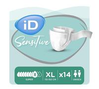 iD Sensitive Belt Super XL | Comfortable Belted Protection | 4 Packs of 14 | Discreet Adult Incontinence Pads with Secure Belted Fit, High Absorbency and Lasting Comfort