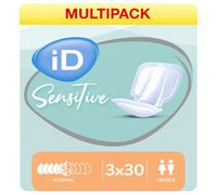iD Sensitive Form Normal | Large Incontinence Pads - 3 Packs of 30 (1350 ml)