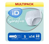 iD Sensitive Pants Extra Plus Small - Unisex Incontinence Pants - 4 Packs of 14