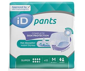 iD Sensitive Pants Super Medium (1800ml) 12 Pack Incontinence Protection