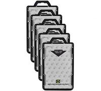 ID Stronghold - Pack of 5 - RFID Blocking Secure Badge Holder - Duolite 2 Card ID Holder - Poly Carbonate - Heavy Duty Plastic ID Badge Holder - USA Molded and Assembled - FIPS 201 Approved