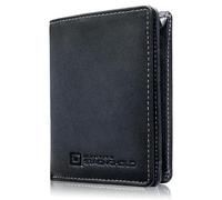 ID Stronghold Waltlet - RFID Blocking Bifold Wallet for Men with Magnetic Clasp, Black, S, Minimalist, Upscale