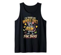 I'd Trade My Whole Diet for Tacos Funny Rat Taco Lover Tank Top