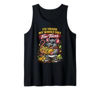 I'd Trade My Whole Diet for Tacos Funny Rat Taco Lover Tank Top