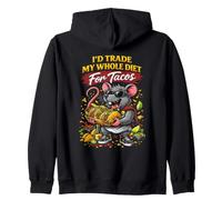 I'd Trade My Whole Diet For Tacos Funny Rat Taco Lover Zip Hoodie