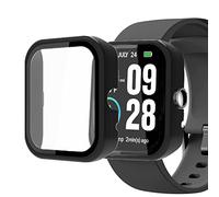 ID206 Case, onetuo Hard PC Case with Tempered Glass Screen Protector Compatible with AOKESI ID206 1.69 Smart Watch/HAFURY ID206 1.69"/LETSCOM YAMAY Dirrelo LATEC YAMAY EEFINITE Konitee ID206 1.69 inch
