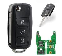 ID48 Chip 433MHZ Car Remote Key 5K0837202AD for Volkswagen Passat Tiguan Caddy Scirocco Golf MK5 Touran Seat Altea Leon-Replacement Keyless Entry Fob