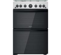 ID67G0MCX 60cm Double Oven Gas Cooker with Flame Control - Stainless Steel - Grill & Gas Hob