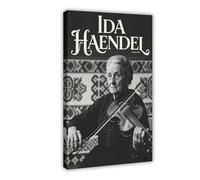 Ida Haendel Timeless Violin Art with Folk Charm Canvas Poster Wall Art Decor Print Picture Paintings for Living Room Bedroom Decoration 12x18inch(30x45cm) Frame-style-18