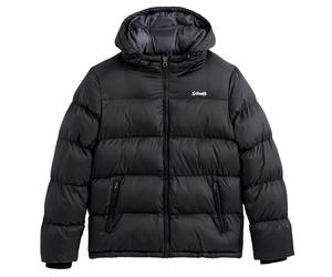 Idaho 2 Hooded Puffer Jacket with Zip Fastening Black