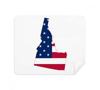 Idaho America Map Stars Stripes Flag Phone Screen Cleaner Glasses Cleaning Cloth 2pcs Suede Fabric