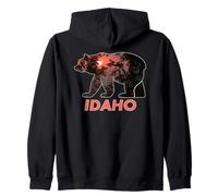 Idaho Bear Sunset Nature - State Pride Wilderness Art Zip Hoodie