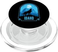Idaho Live Love Explore Howling Wolf Design PopSockets PopGrip for MagSafe