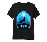 Idaho Live Love Explore Howling Wolf Design Premium T-Shirt