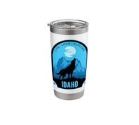 Idaho Live Love Explore Howling Wolf Design Stainless Steel Insulated Tumbler
