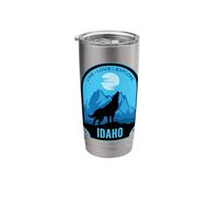 Idaho Live Love Explore Howling Wolf Design Stainless Steel Insulated Tumbler