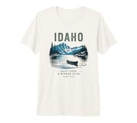 Idaho Quiet Edge & Mirror Calm Since 1890 Vintage Nature Premium T-Shirt