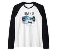 Idaho Quiet Edge & Mirror Calm Since 1890 Vintage Nature Raglan Baseball Tee