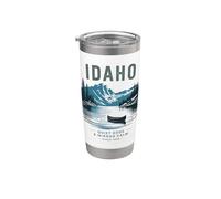 Idaho Quiet Edge & Mirror Calm Since 1890 Vintage Nature Stainless Steel Insulated Tumbler