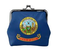 Idaho State Flag Coin Purses, Change Purse Wallets, For Festivals And Special Occasions, Black, One Size, Art Deco