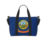 Idaho state flag Duffel Bags for Traveling - Lightweight Personal Item Travel Bags for Women, Gym Bags for Men, Black, One Size