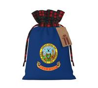 Idaho State Flag Holiday Printed Drawstring Pouch S For Festival Wrapping, Storage And Party Use