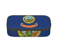 Idaho State Flag Large Capacity Pencil Case Stationery Storage Bag with Zipper Boys Girls Students School