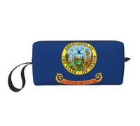 Idaho State Flag Print Compact Storage Pouch, Minimalist Carry Bag, Large Capacity Tote for Protective Carry