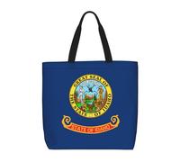 Idaho State Flag Print Eco-Friendly Lightweight Tote Crossbody Fashionable Handbag Reusable Travel Work