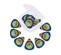 Idaho state flag print Guitar Picks 12 Pack, Mixed (0.46-0.96mm) with Storage Case for Guitar,ukulele