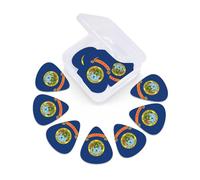 Idaho state flag print Guitar Picks 12 Pack, Mixed (0.46-0.96mm) with Storage Case for Guitar,ukulele