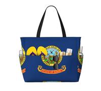 Idaho State Flag Print Large Capacity Travel Bag For Women Beach Tote Bags Duffle Bag,For Travel Gym Vacation
