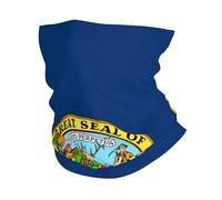 Idaho State Flag Print Neck Warmer Gaiter Women Men, Windproof Face Cover Face Mask Scarf For Cold Weather Sport