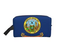 Idaho State Flag Print Toiletry Bag for Men Travel Toiletry Bag, Spacious Capacity Cosmetic Bag for Women