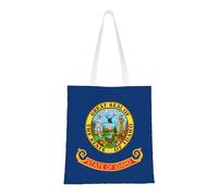 Idaho State Flag Totes. Lightweightcanvas, Double Handles, Stylish Women'S Tote Bag, Perfect For Shopping, Work And Everyday Carry.