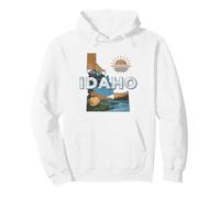 Idaho State Map Road Trip Boise Meridian Nampa Caldwell Pullover Hoodie