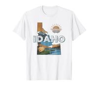 Idaho State Map Road Trip Boise Meridian Nampa Caldwell T-Shirt