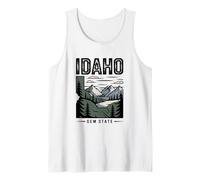 Idaho State Mountain Valley Illustration Tank Top