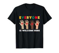 Idaho Teacher Everyone Is Welcome Here Fist Hand Support T-Shirt