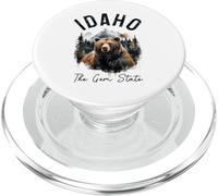 Idaho The Gem State Grizzly Bear Hiking Camping Nature PopSockets PopGrip for MagSafe